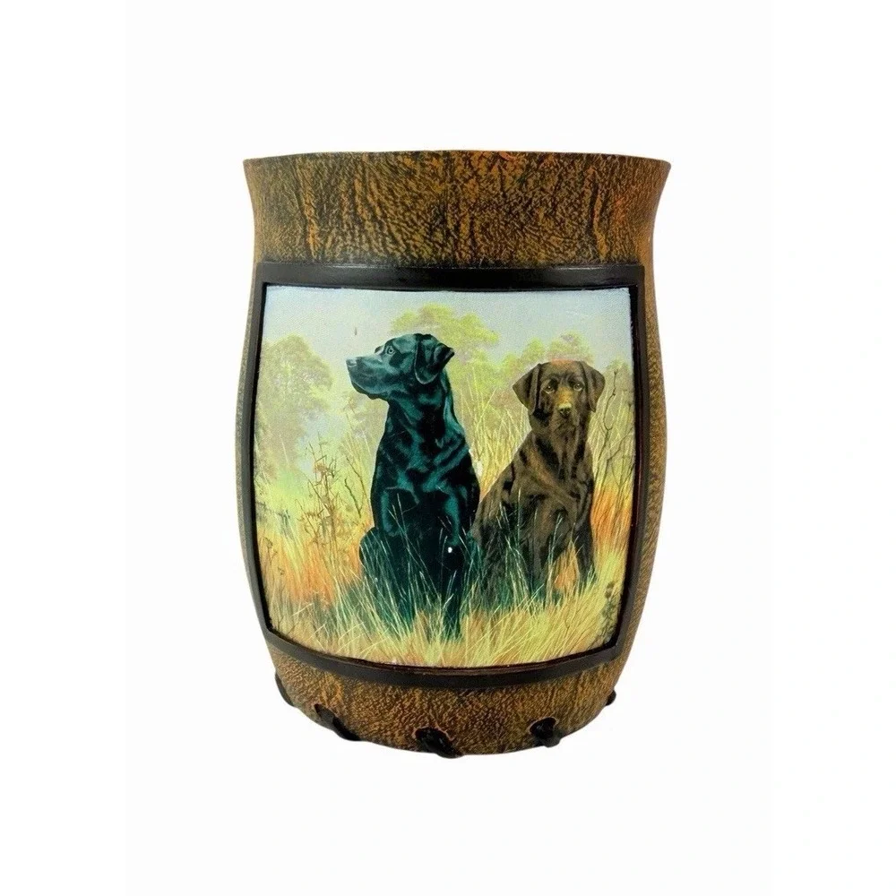 Country Labrador Dogs Tumbler Bathroom Utensil Cup Desk Organizer Robert J May